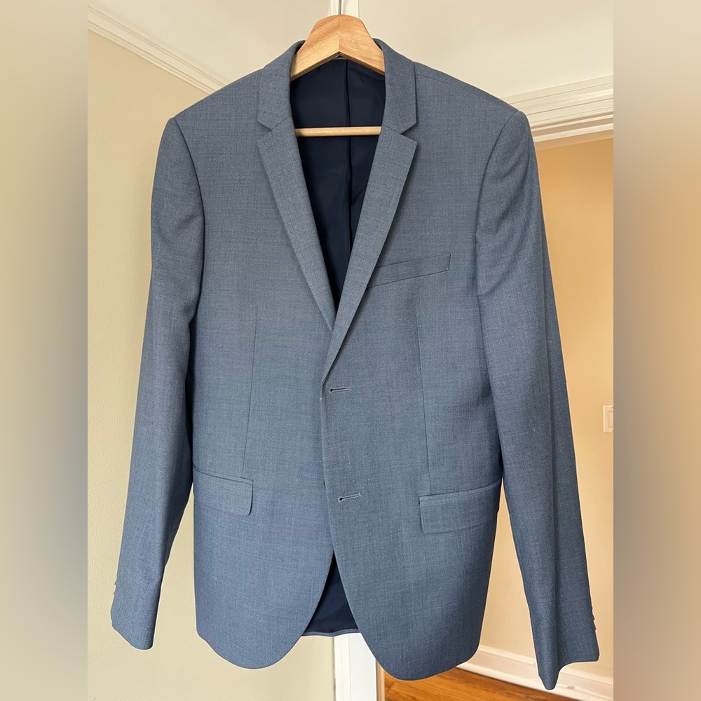 Light Blue Top Man Suit
